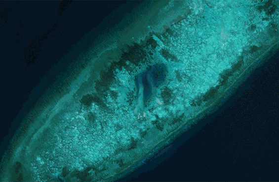Animation of man-made island development 