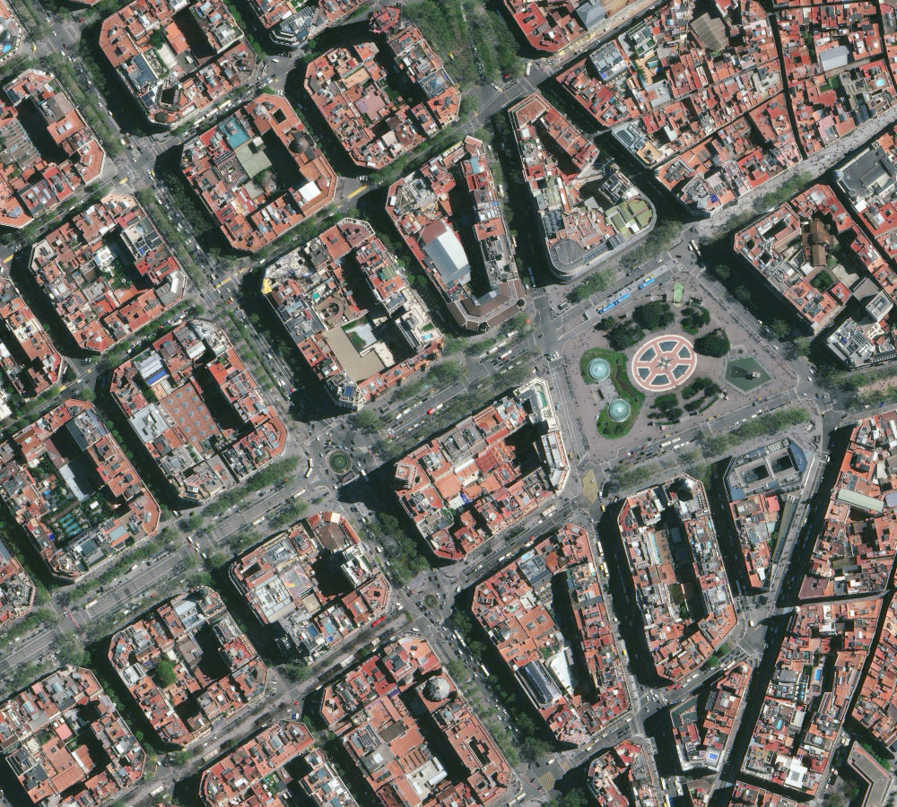 Satellite image of Barcelona, Spain