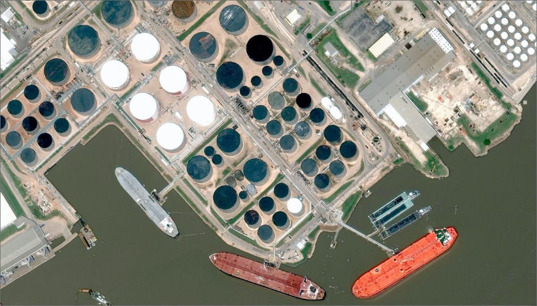 Satellite image of the Port of Houston