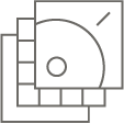 Satellite imagery and data production icon